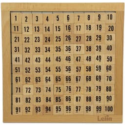 image-LELIN Wooden Hundred Board Game - 1 To 100 Consecutive Numbers Montessori Maths