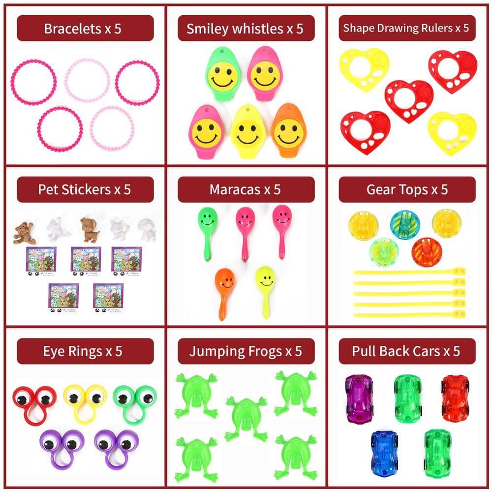 image-SOKA 120 PCS Party Bag Stocking Fillers Toys - Unique Designs