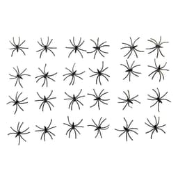 image-24 Pack Spooky Black Plastic Spiders Halloween Party Prop Decoration