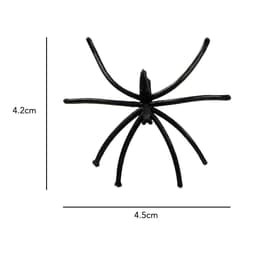 image-24 Pack Spooky Black Plastic Spiders Halloween Party Prop Decoration