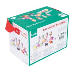 image-Lelin Wooden 25 Pieces Ice Cream Selection Pretend Play Set