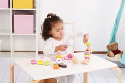 image-Lelin Wooden 25 Pieces Ice Cream Selection Pretend Play Set