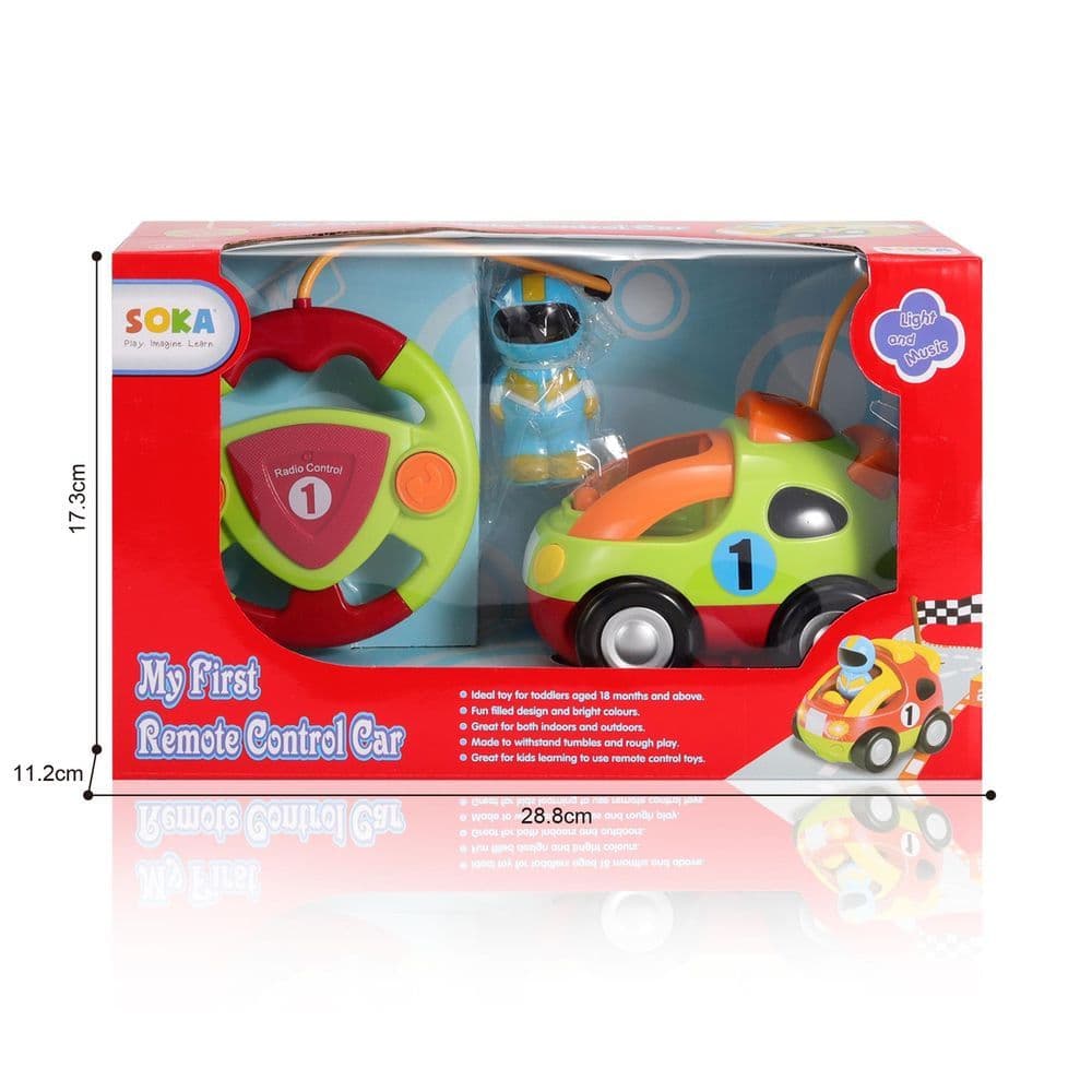 image-SOKA My First Remote Controlled Car for Toddlers with Light and Sound - Green