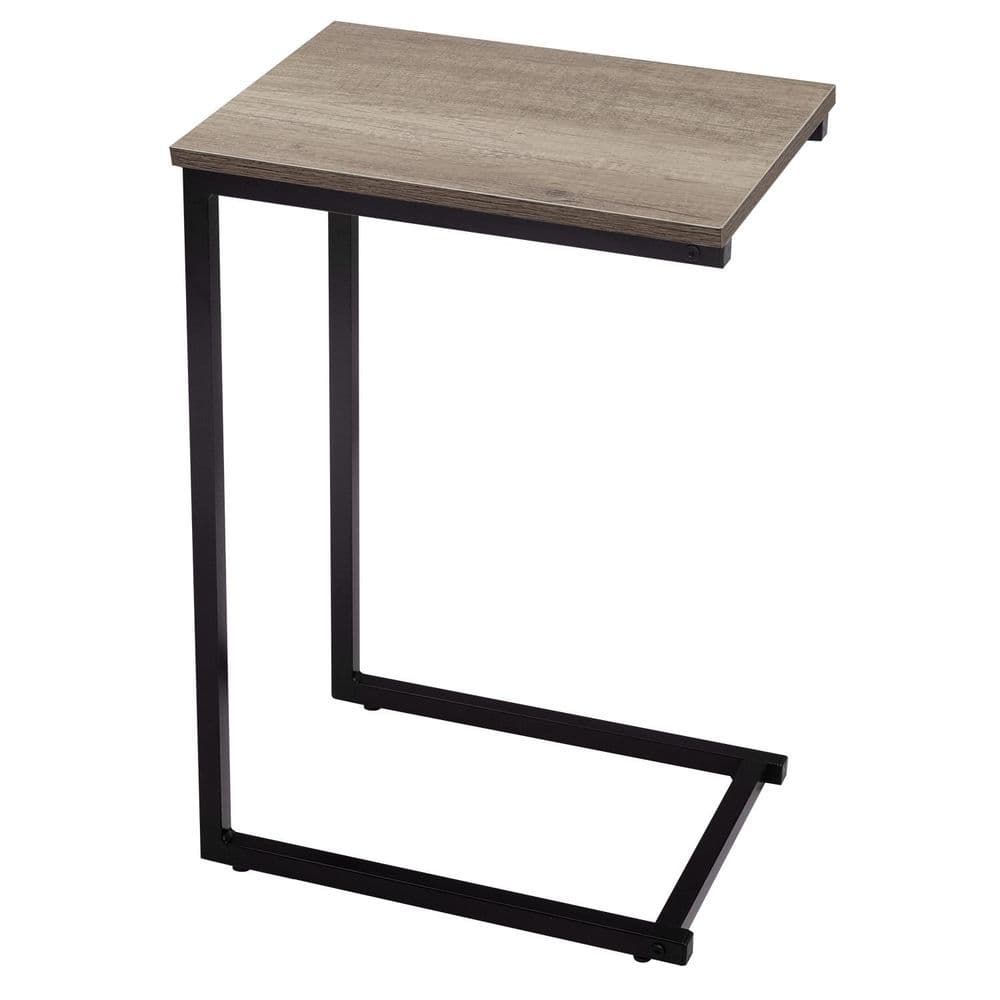 image-C Shaped Side Table Black Powder Coating