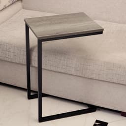 image-C Shaped Side Table Black Powder Coating