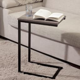 image-C Shaped Side Table Black Powder Coating