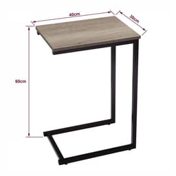 image-C Shaped Side Table Black Powder Coating