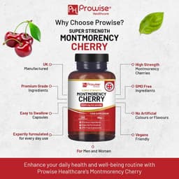 image-Montmorency Cherry 6400mg - 200 Tart Cherry Capsules - Natural Tart Cherry Extract Supplement for Men & Women