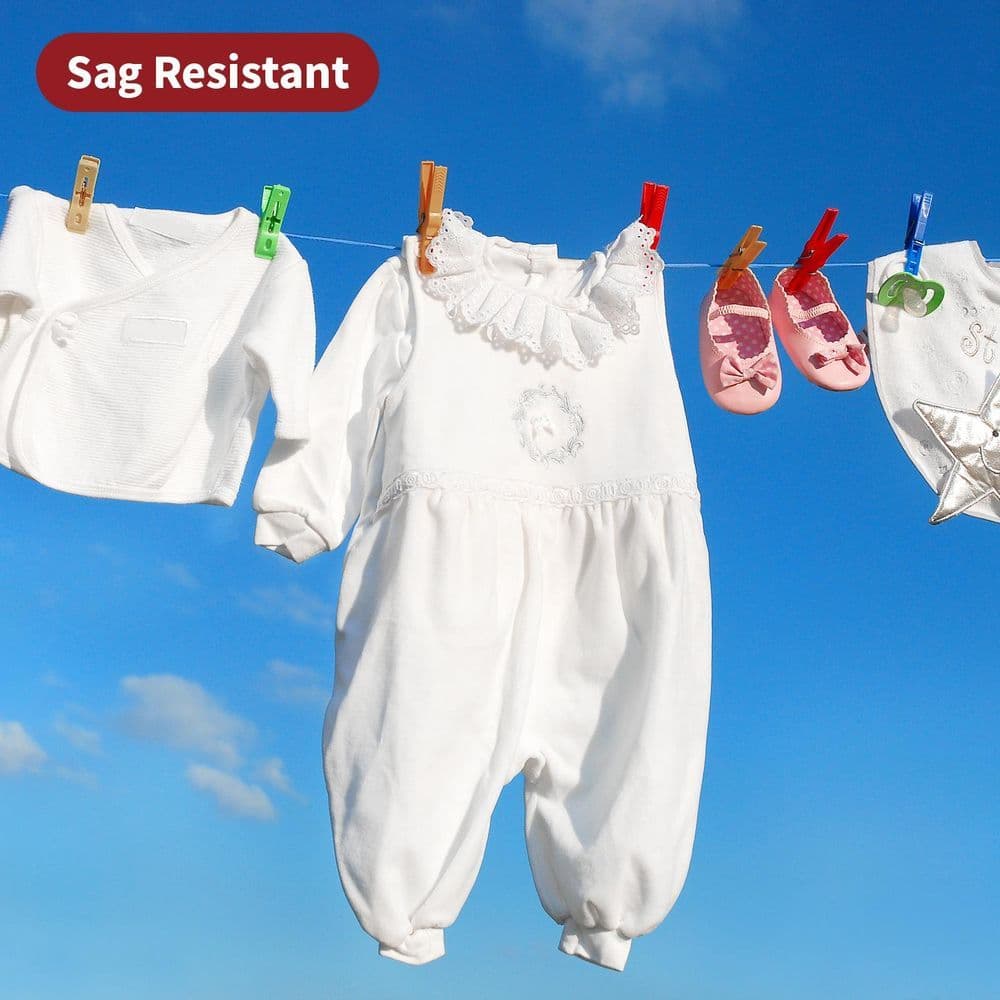 image-Blue 50M Washing Line Rope Clothing Dryer