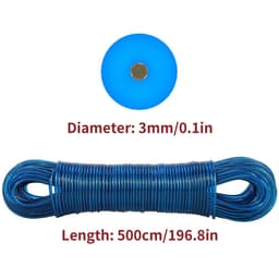 image-Blue 50M Washing Line Rope Clothing Dryer