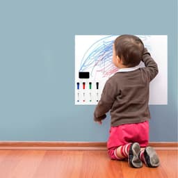 image-Magnetic Whiteboard 45 x 60 cm Size with 4 Dry Wipe Pens and Eraser