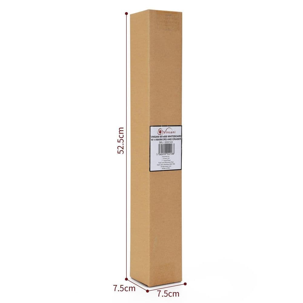 image-Magnetic Whiteboard 45 x 60 cm Size with 4 Dry Wipe Pens and Eraser