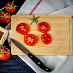 image-Bamboo Chopping Board Set of 3 100% Natural Wooden Kitchen Cutting Board