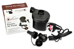 image-Electric Air Pump for Air Bed Mattress Inflatables Paddling Pool Beach Toys Inflator Deflator 3 Nozzles