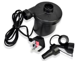 image-Electric Air Pump for Air Bed Mattress Inflatables Paddling Pool Beach Toys Inflator Deflator 3 Nozzles