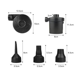 image-Electric Air Pump for Air Bed Mattress Inflatables Paddling Pool Beach Toys Inflator Deflator 3 Nozzles