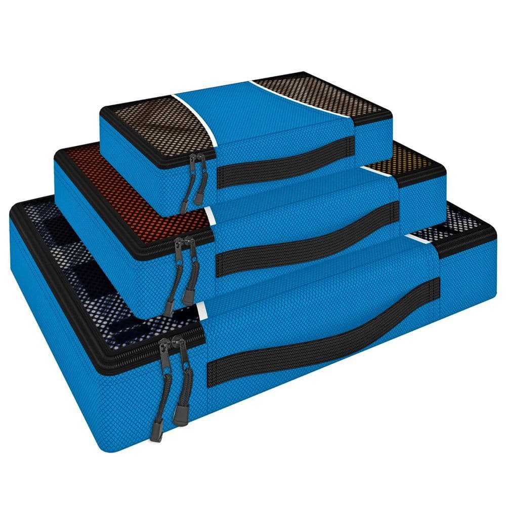 image-3 Piece Packing Cubes Set Suitcase Travel Organiser Essentials