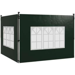 image-Outsunny Gazebo Side Panels for 3x3(m) or 3x6m Gazebo Canopy, 2 Pack, Green