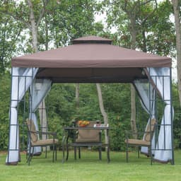 image-3x3m Gazebo Marquee Metal Party Tent Canopy Pavillion Steel Frame
