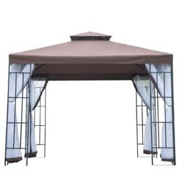 image-3x3m Gazebo Marquee Metal Party Tent Canopy Pavillion Steel Frame
