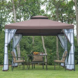 image-3x3m Gazebo Marquee Metal Party Tent Canopy Pavillion Steel Frame