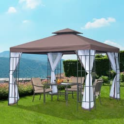 image-3x3m Gazebo Marquee Metal Party Tent Canopy Pavillion Steel Frame