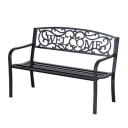 image-126Lx60Wx85H cm Steel Bench-Black