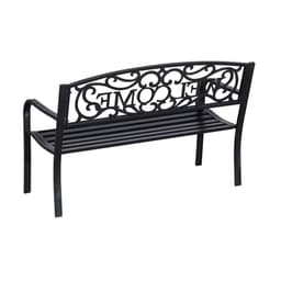 image-126Lx60Wx85H cm Steel Bench-Black
