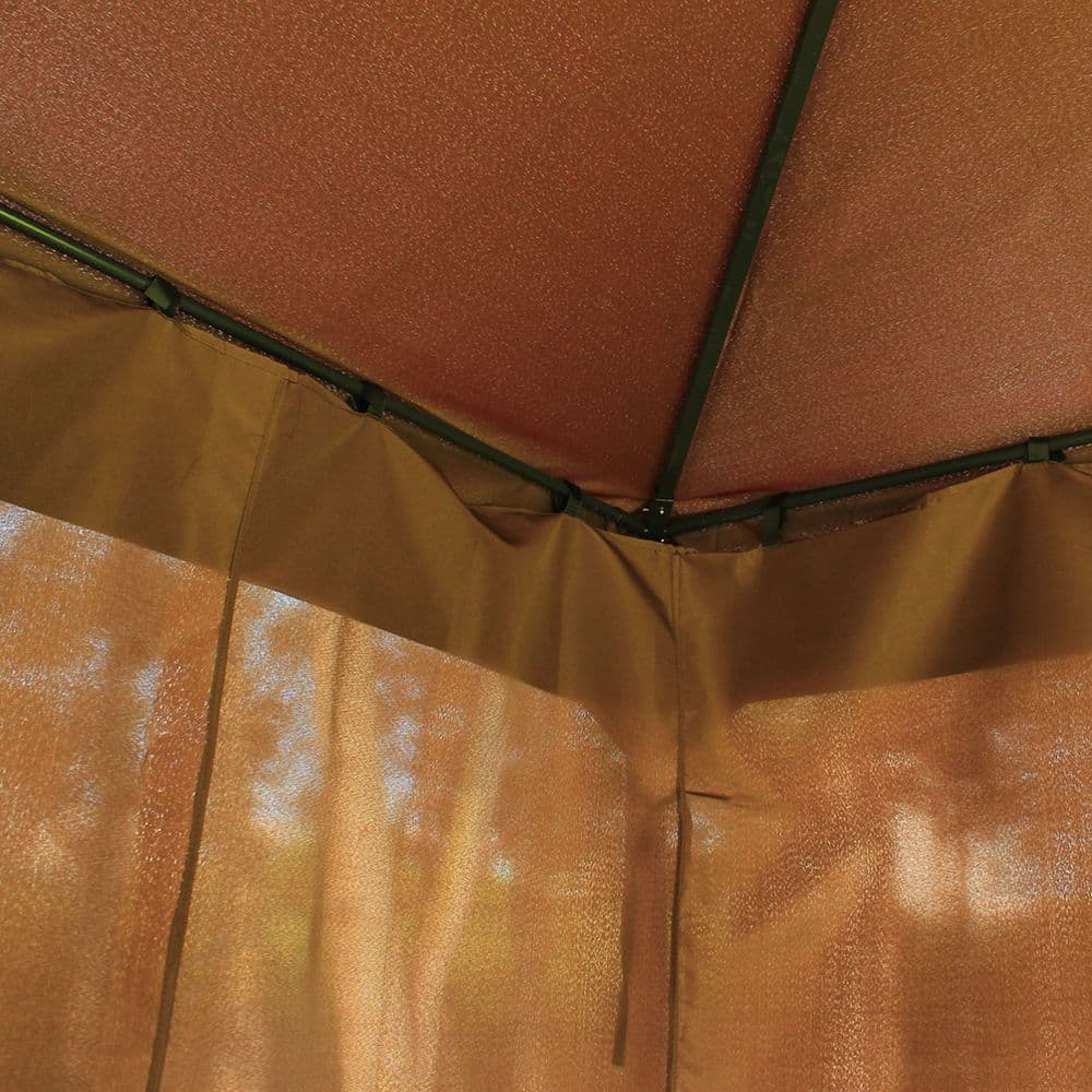image-3x4m Metal Gazebo Marquee Patio Canopy Shelter with Sidewalls Pavilion