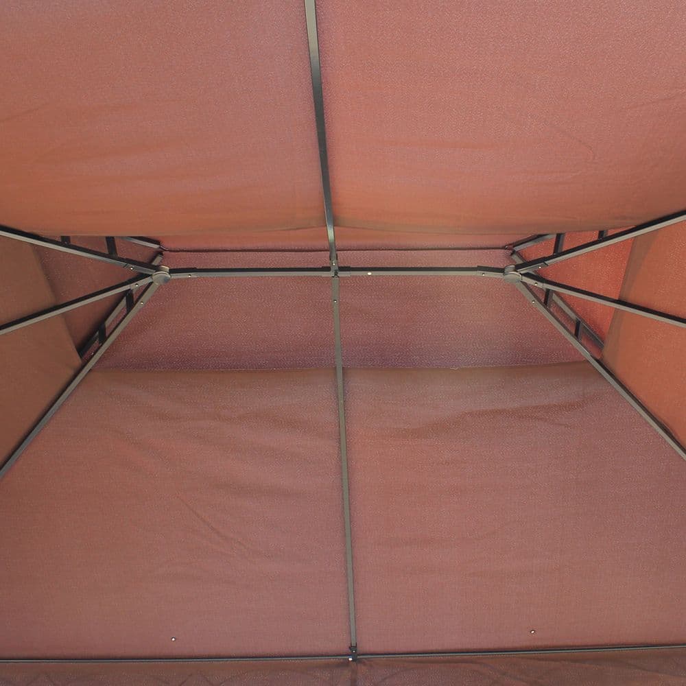 image-3x4m Metal Gazebo Marquee Patio Canopy Shelter with Sidewalls Pavilion