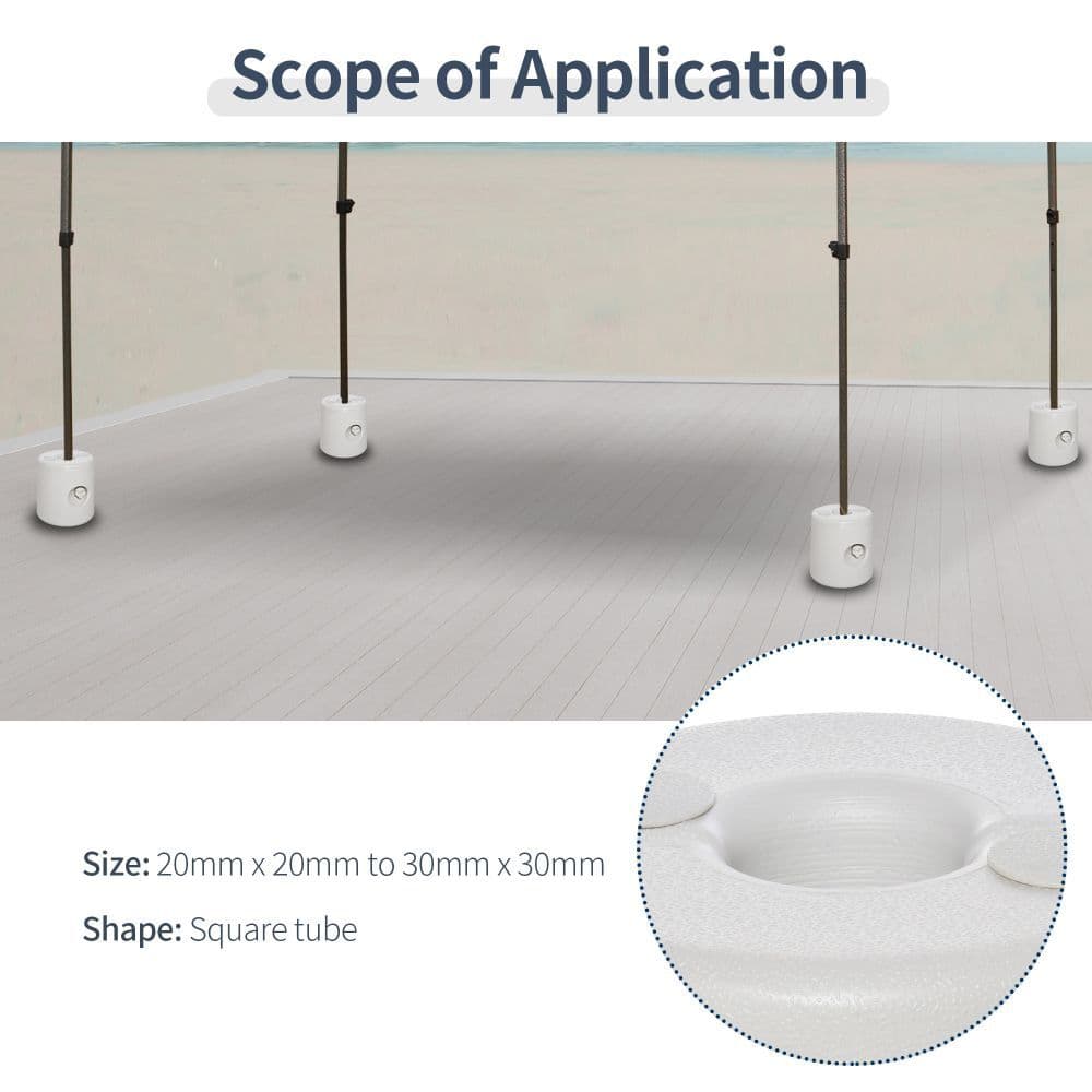 image-Tent Weight Base, 4pcs Plastic Anchor Weights-White