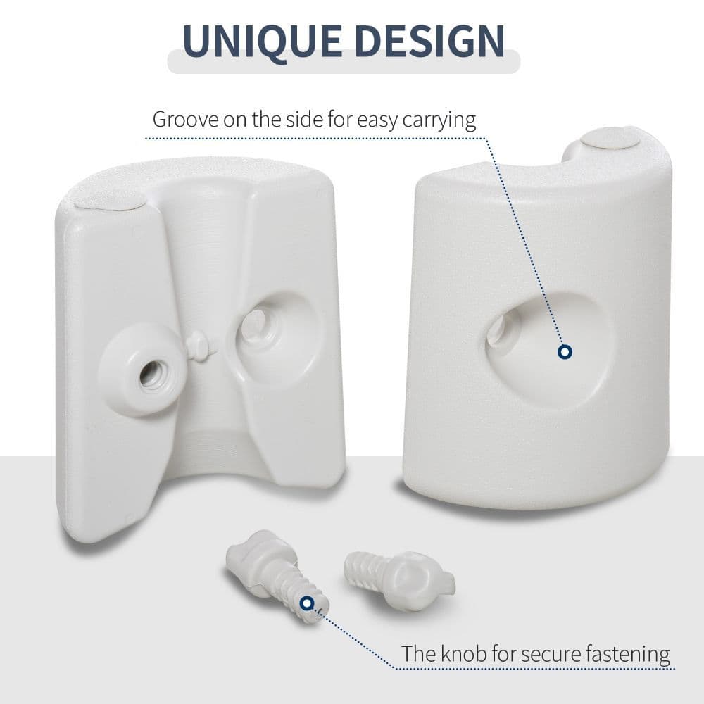 image-Tent Weight Base, 4pcs Plastic Anchor Weights-White