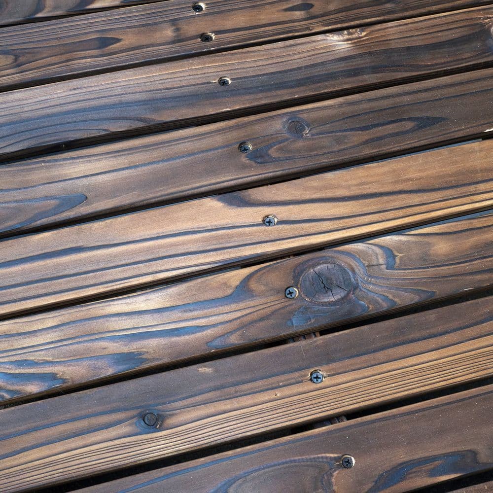 image-Wooden Garden Bridge Lawn Decor Stained Finish Arc Outdoor Pond Walkway