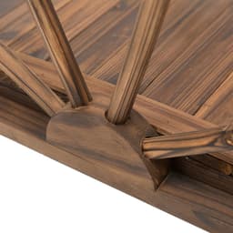 image-Fir Wood Outdoor Garden Decor Walkway Bridge Brown