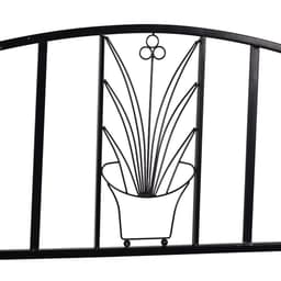 image-Steel Frame Outdoor Garden Arch w/ 2-Seater Bench Flower Climber Black