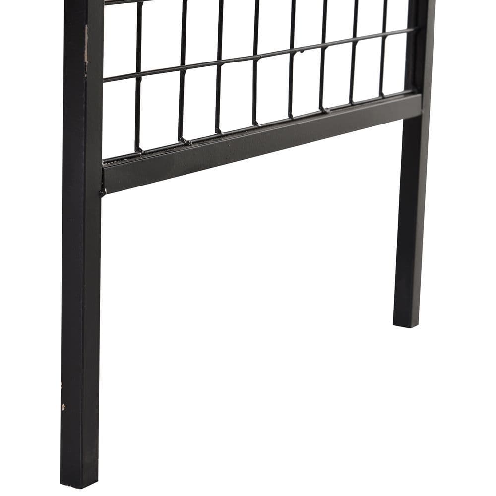 image-Steel Frame Outdoor Garden Arch w/ 2-Seater Bench Flower Climber Black