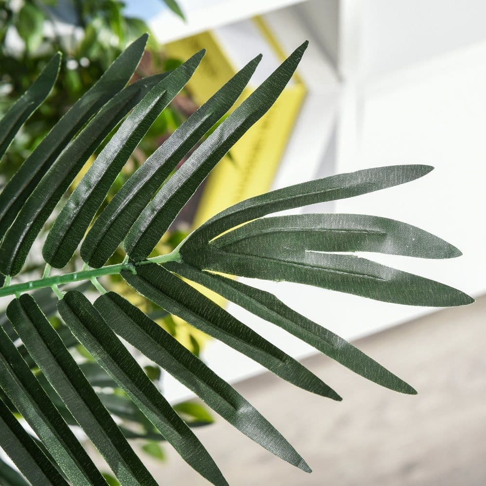 image-Artificial Palm Tree 18 Leaves with Nursery Pot, Fake Tropical Tree 125cm