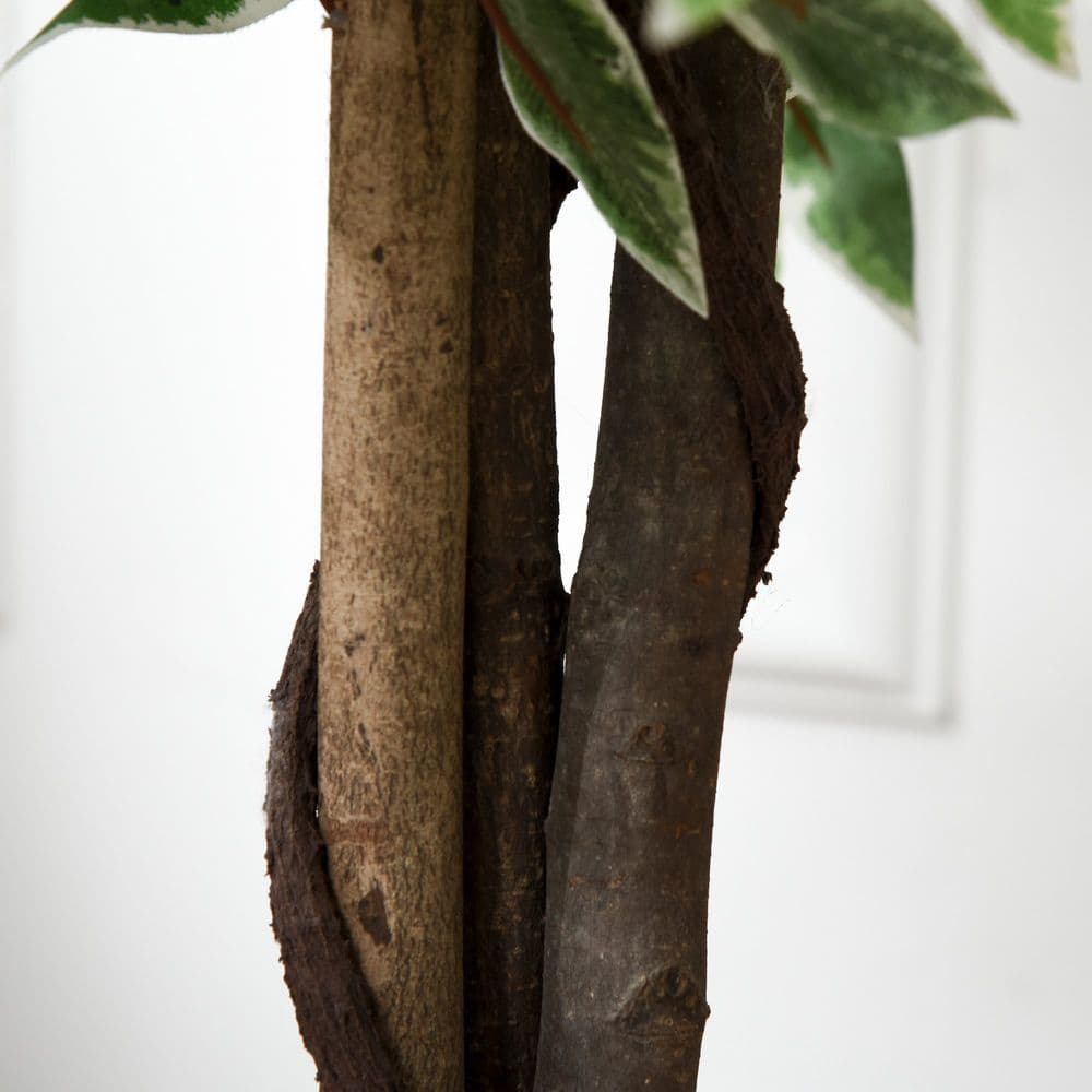 image-Artificial Ficus Silk Tree with Nursery Pot, Decorative Fake Plant, 160cm