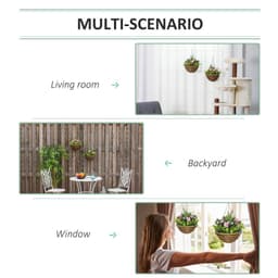 image-Pack of 2 Artificial Lisianthus Flowers Hanging Planter with Basket