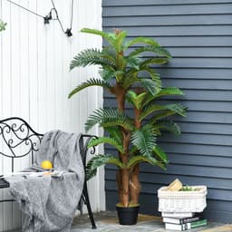 image-Artificial Fern Tree 36 Leaves with Nursery Pot, Fake Plant 150cm
