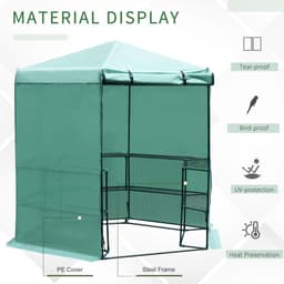 image-Hexagon Walk-in 3-Tier Portable Greenhouse, ?194x225H cm