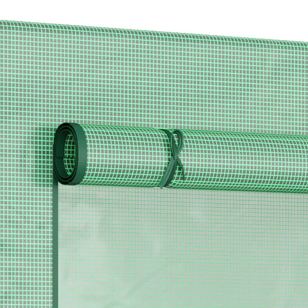 image-Garden Greenhouse Plant Cover, Windows & Zipper 198Lx77Wx149-168Hcm