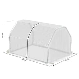 image-99x71x60cm Mini PVC Cover Steel Frame Greenhouse White