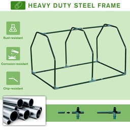 image-99x71x60cm Mini PVC Cover Steel Frame Greenhouse White
