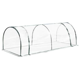 image-PVC Greenhouse Tunnel Steel Frame Transparent 250x100x80cm