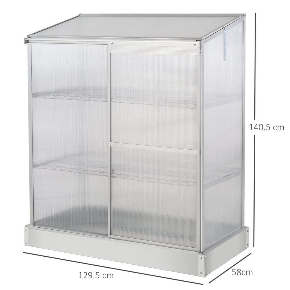 image-3 Tier Greenhouse Garden Cold Frame Plant Flower Growth 129.5L x 58W x 140H cm