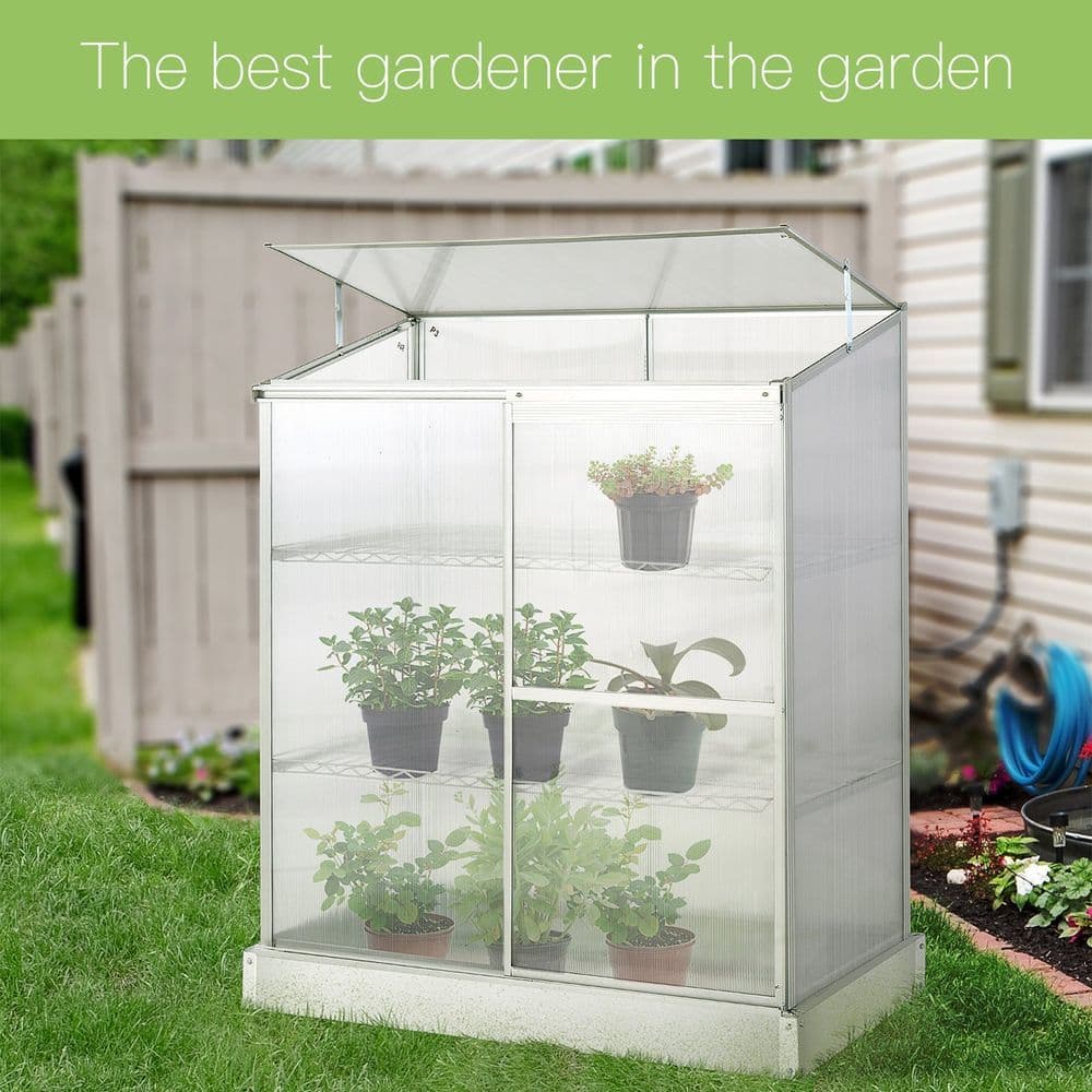 image-3 Tier Greenhouse Garden Cold Frame Plant Flower Growth 129.5L x 58W x 140H cm
