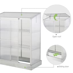 image-3 Tier Greenhouse Garden Cold Frame Plant Flower Growth 129.5L x 58W x 140H cm