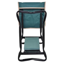 image-Steel Frame Gardening Kneeler Seat w/ Pouch Green