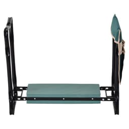 image-Steel Frame Gardening Kneeler Seat w/ Pouch Green